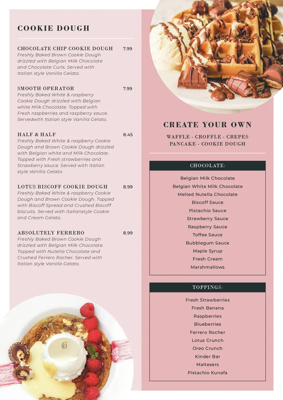 Dessert menu page 5