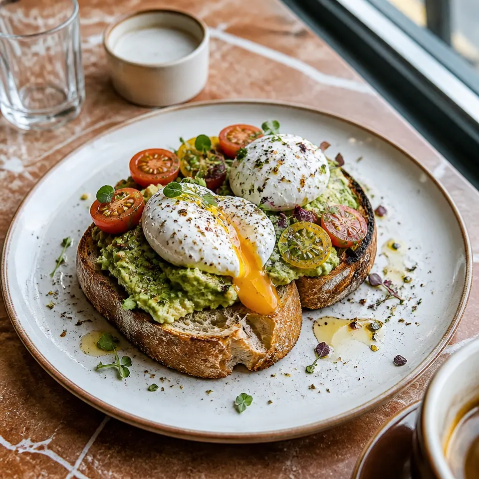 Egg & Avo Morning Fresnch Toast, Brunch in Denton at Crema Dolce
